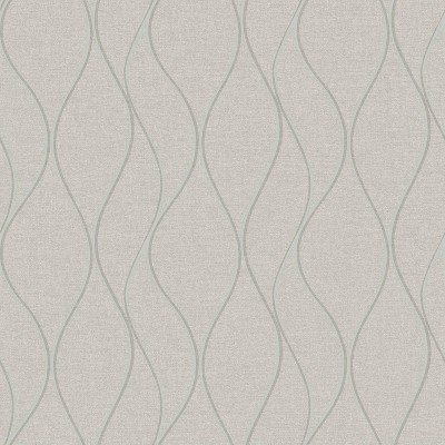 RoomMates Beige Wave Ogee Peel & Stick Wallpaper