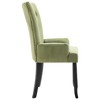 vidaXL Dining Chair with Armrests Light Green Velvet - 4 of 4