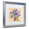 Trademark Fine Art Sheila Golden Vase Of Irises Matted Framed Art - 3 of 4