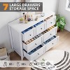 Nasitip 7 Chest of Drawer Dresser, Modern and Stylish Dresser, Deep Drawers and Nickel Round Handle - 2 of 4