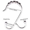 Home Mart Goods 12 Piece Set Brushed Nickel Heavy Duty Double Ear Shower Curtain Hooks Rings Rustproof Metal - 3 of 4