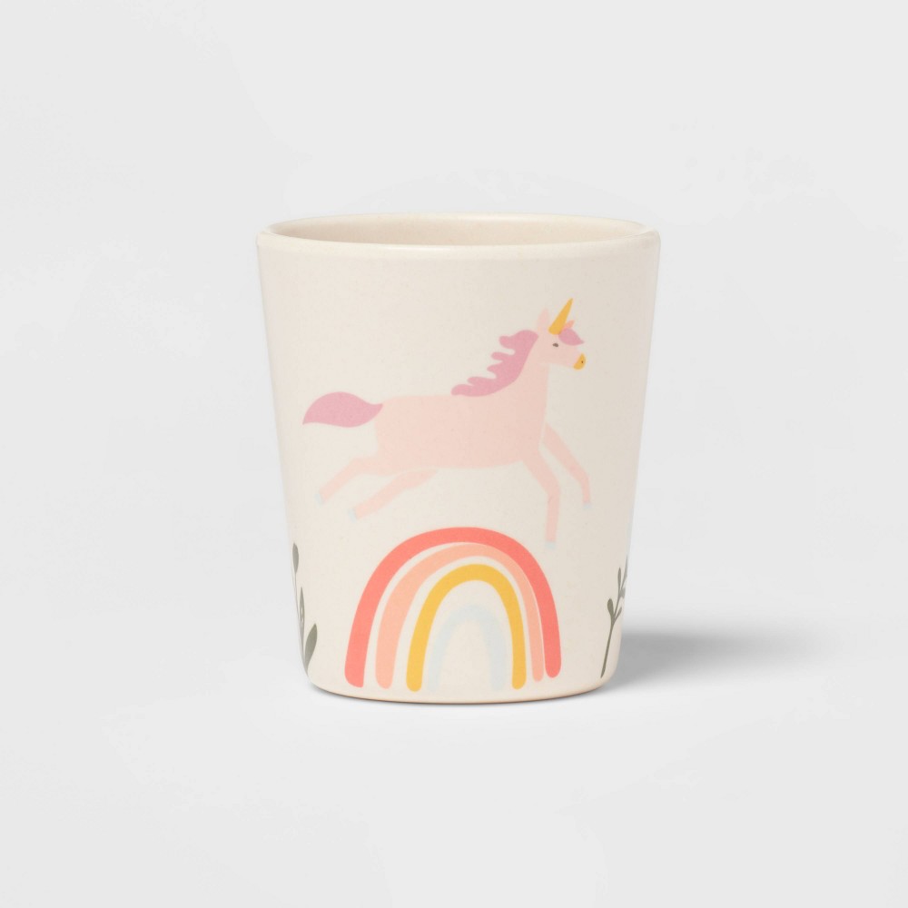 Photos - Glass Kids' Unicorn Bamboo Melamine 7.74oz Tumbler - Pillowfort™