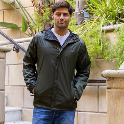 Мужские куртки GIOBERTI Men's Waterproof Rain Jacket, Charcoal, L — фото 5