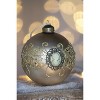 Tramull Set of 6 Glass Christmas Ball Ornaments, 3.9" Glitter Hanging Decor for Holiday Tree & Party Decorations - 4 of 4