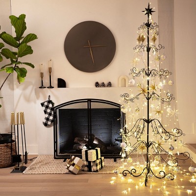 Barton 6.4ft Wrought Christmas Tree Ornament Display Stand Holder Hang Wire Hook
