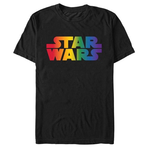 : Classic Rainbow Adult Target Wars Star Pride T-shirt Logo