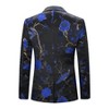 Cloudstyle Mens Embroidery Tux Dress Suit Jacket Formal Print Prom Dinner Blazer - 3 of 4