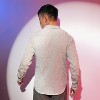 Campus Sutra Men Men's Greige Geometric-Texture Shirt - 4 of 4