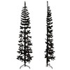vidaXL Slim Artificial Half Christmas Tree with Stand Black 8 ft - 2 of 4