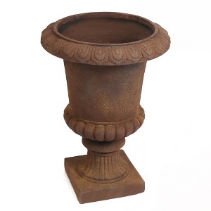 LuxenHome Rustic Brown MgO Indoor/Outdoor Urn Planter, 21.3" H - 1 of 4