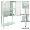 Tall Sideboard Buffet Cabinet with 2 Doors, 1 Shelf, Cold-Rolled Steel Kitchen Pantry Storage Cabinet Adjustable Inner Shelf for Living Room, Kitchen - 4 of 4