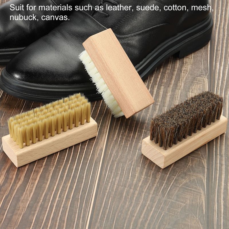 Unique Bargains Canvas Sneakers Handheld Shoes Cleaning Scrub Brushes Multicolor 3 Pcs, 4 of 5