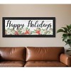 HomeRoots Happy Holiday Black Framed Print Wall Art - 2 of 3