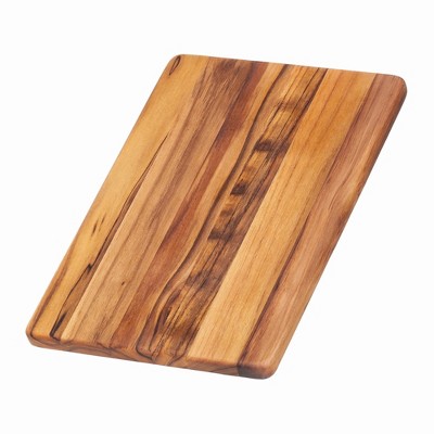 TeakHaus Essential Collection Teak Wood Edge Grain 12x8 Inch Rectangular Cutting Board