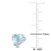 EVERLY JEWELRY | Sterling Silver 0.018 CT TW Diamond And 2 CT TGW Sky Blue Topaz Fashion Post Earrings - 2 of 4