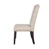 Simple Relax Set of 2 Linen Upholstered Side Chairs in Beige and Weathered Espresso - 4 of 4