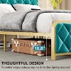 coucheta King Size Bed Frame with LED Light and Charging Station,Platform Bed Frame with Upholstered Storage Headboard,Easy to Assemble Noise Free - 4 of 4