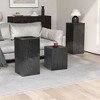 Lyngins Wood-Look Square-Column End Table, Indoor/Outdoor Side Table for Living Room, Bedroom Nightstand, MGO Patio End Table - 3 of 4