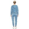 Women's 2 Piece Velour Tracksuit Set - White Mark - 3 of 4
