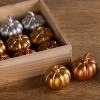 Transpac Resin 6.5 in. Multicolor Harvest Metallic Pumpkins In Crate Set of 12 - 4 of 4