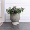 LuxenHome Gray Glen Pattern 16.7-Inch Tall MgO Urn Planter, Indoor and Outdoor - 3 of 4