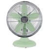 Good Housekeeping All-Metal Oscillating Retro Desk Fan with 3 Speeds and Tilt Adjustment for Office, Bedroom or Living Room Use, 12 Inch, Green - 2 of 4