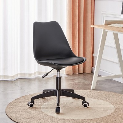 Acrylic Swivel Task Chair with Wheels, Plastic Home Office Chair for Students or Study Desk – The Pop Home