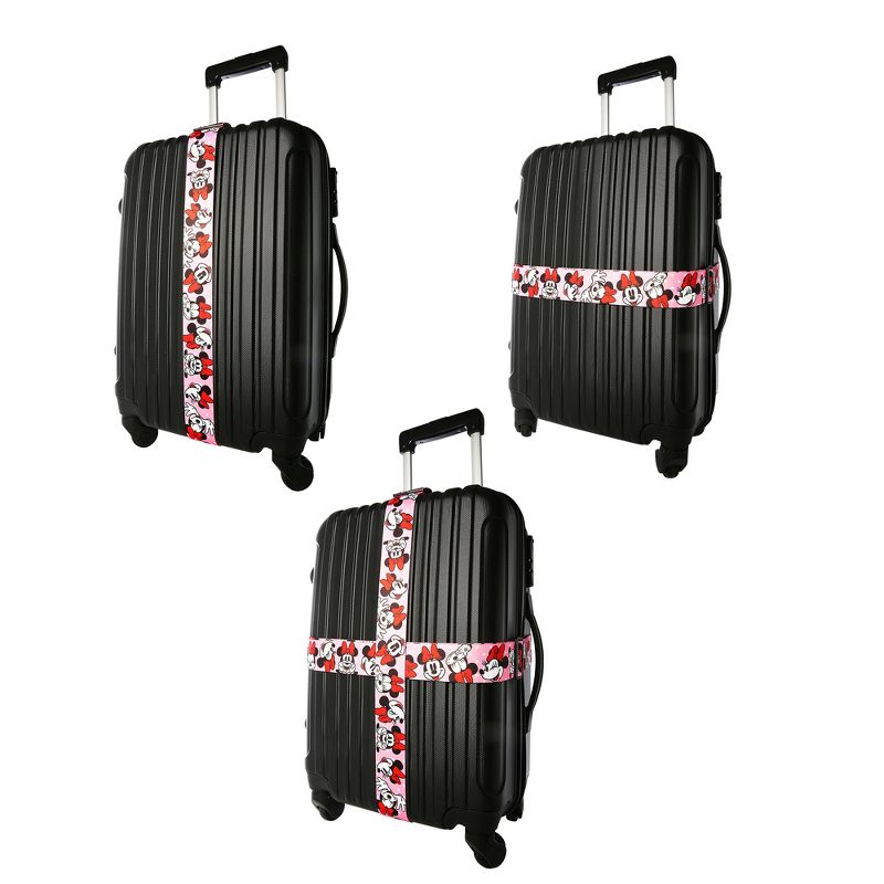 Disney Minnie Mouse Luggage Strap 2-Piece Set Officially Licensed, Adjustable Luggage Straps from 30'' to 72'', 4 of 8