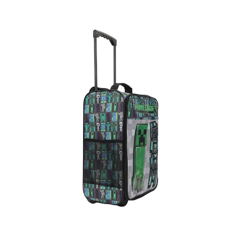Minecraft Creeper Youth 18" Soft Sided Roller Carry-On Travel Suitcase, 3 of 7