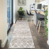 Machine Washable Rug with Rubber Backing Boho Geometric Area Rug Low Pile Foldable Rug Stain Resistant Indoor Carpet for Living Room Bedroom - 3 of 4