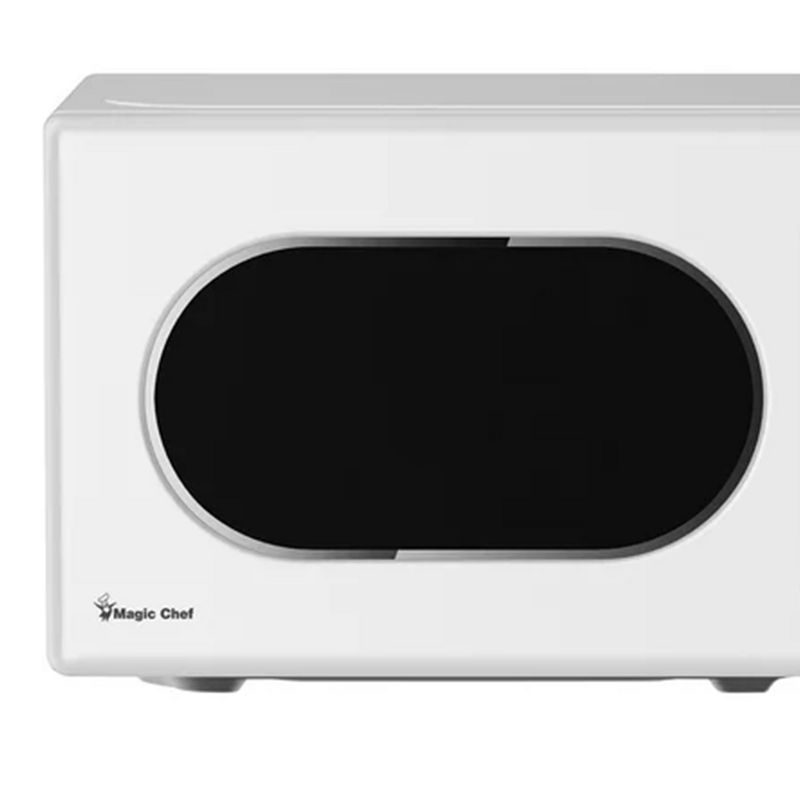 Magic Chef 0.7 Cubic Feet 700 Watt Classic Retro Touch Countertop Microwave with 10 Power Levels, 9 Auto Cook Menus, and Glass Turntable, White, 3 of 6