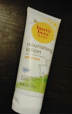 Burt's Bees Baby Nourishing Lotion with Sunflower Seed Oil, Original Scent,  Pediatrician Tested, 99.0% Natural Origin, 12 Ounces