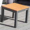 Moda Furnishings 19.6"*16.9" Outdoor Patio Aluminum Square Side Table - 2 of 4