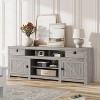 Farmhouse TV Stand for 75/80 Inch TVs, 70" Long Entertainment Center w/4 Storage Drawers & 3 Open Shelf, White Television Consoles Stands for Home - 4 of 4