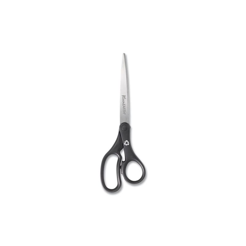 Westcott KleenEarth Basic Plastic Handle Scissors, 9" Long, 4.25" Cut Length, Black Straight Handle, 2 of 3