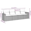 vidaXL Garden Sofa Set Grey, Dark Grey - 3 of 4