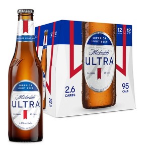 Michelob ULTRA Superior Light American Lager Beer - 12pk/12 fl oz Bottles - 1 of 4