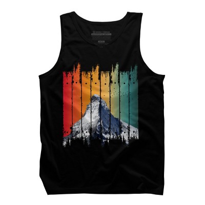 Men's Design By Humans Vintage Snow Mountain Climber By punsalan Tank Top