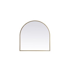 Elegant Lighting Metal Frame Arch Mirror 30x30 Inch in Brass - 1 of 4