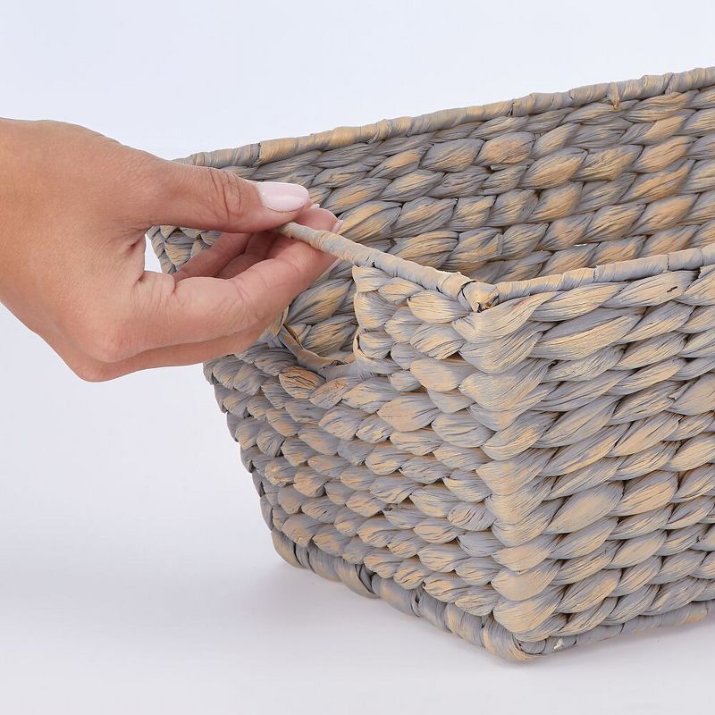 mDesign Woven Hyacinth Nesting Kitchen Storage Basket Bins, 4 Pack, 4 of 9
