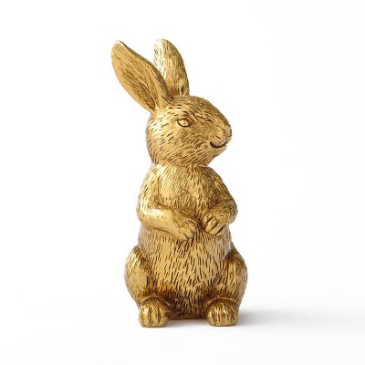 Easter Large Gold Resin Bunny Paws Up - Bullseye's Playground™