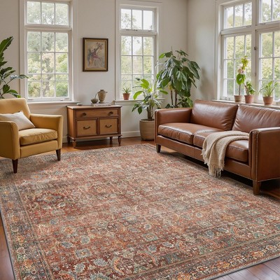 Abynow Medallion Faded Persian Indoor Area Rug