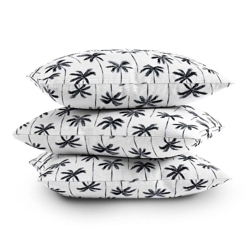 16&#34;x16&#34; Little Arrow Design Co Watercolor Palm Tree in Square Throw Pillow Black - Deny Designs, 4 of 5