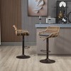 KTMBDW Swivel Bar Stools Set of 2, Adjustable Barstools, Modern Rattan Upholstered Bar Chair with Back and Footrest, for Bar, Dining Room - 2 of 4