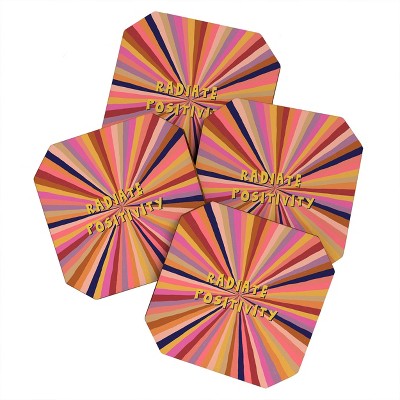 4pk Alisa Galitsyna Radiate Positivity Coasters - society6