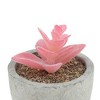 Unique Bargains Artificial Plants Flocked Tall Rising Lotus in Mini Pulp Plastic 1.77"x1.77"x2.95" 1 Pcs - 4 of 4
