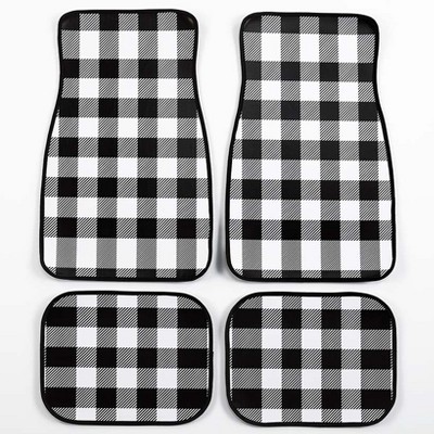 The Lakeside Collection 4-Pc. Monogram Plaid Car Mat Sets - D 4 Pieces