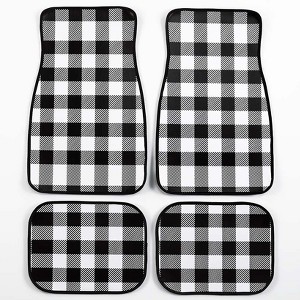 The Lakeside Collection 4-Pc. Monogram Plaid Car Mat Sets - D 4 Pieces - 1 of 4
