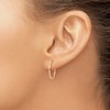 Chisel Stainless Steel Polished Rose IP-plated 1.6mm Hinged Hoop Earrings - 3 of 4