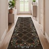 Washable Rug Modern Floral Rug Non Slip Low Pile Rug Stain Resistant Area Rug Non Shedding Indoor Floor Cover for Bedroom Living Room - 3 of 4